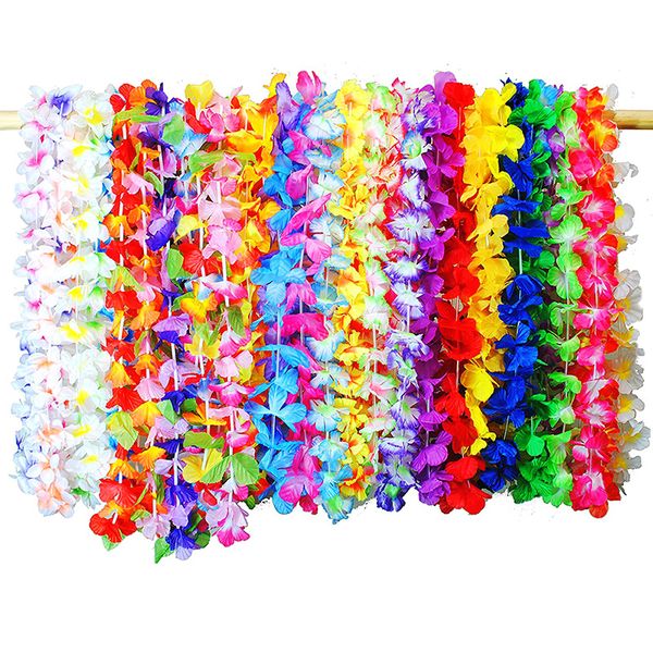 

36 pcs/set tropical hawaiian flower garland party necklace garlands leis supplies decoration fo sale