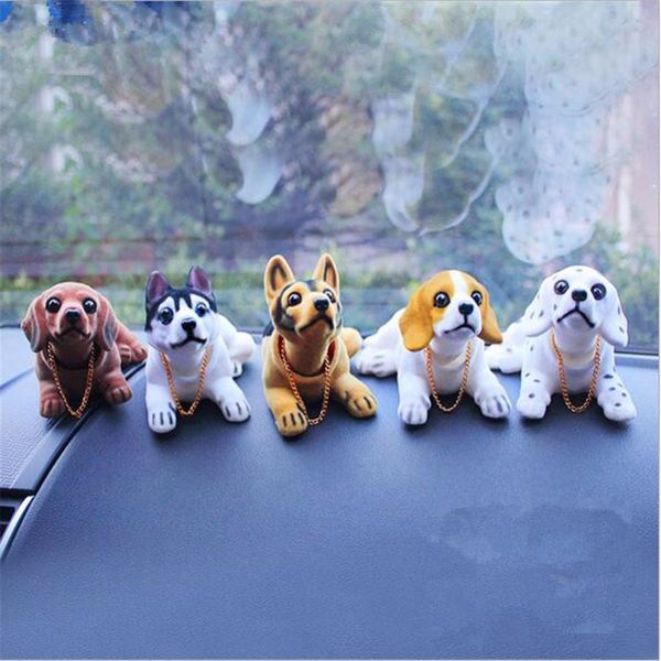 

1x car styling cute bobblehead dog doll car ornament nodding dog rocking head decoration gift #lq1132