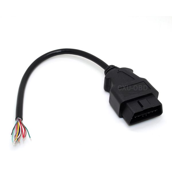 

obd2 16pin male plug socket cable lead obd 2 16 pin plug wire open end