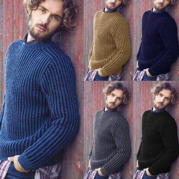 

knit men's sweater business o-neck long sleeve fashion slim solid england male pullover 2019 autumn winter casual men sweaters, White;black