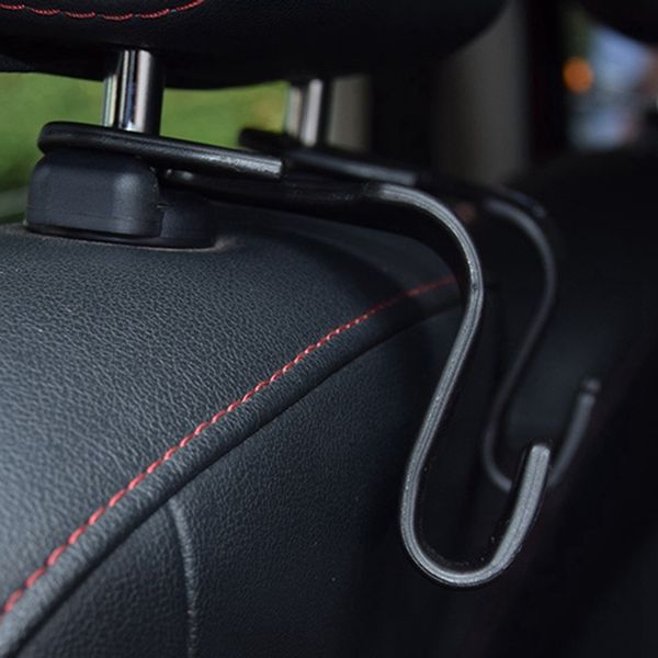 

4 pcs car organizer storage holder for shopping bag car seat back hook for bags vehicle hidden headrest hanger clips
