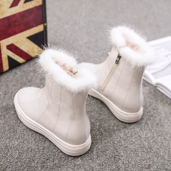 round toe flat ankle boots