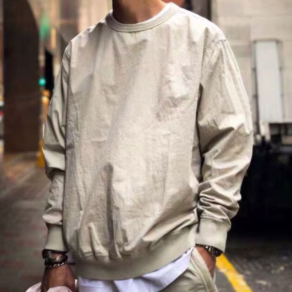 

men desiger t-shirt for women couple 19ss autumn winter ghost series nylon thin sweatshirts casual sweater m-2xl 8105, Black