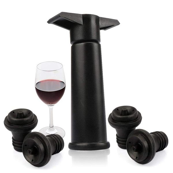 

wine vacuum pump with 4 sers - wine ser for long shelf life black other bar products