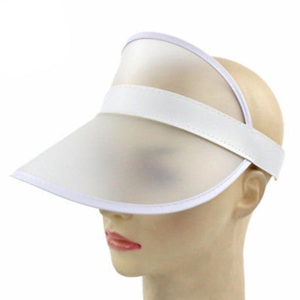 

new women's sun hats casual anti ultraviolet transparent hats uv protection sun visor outdoor plastic sunshade caps, Blue;gray
