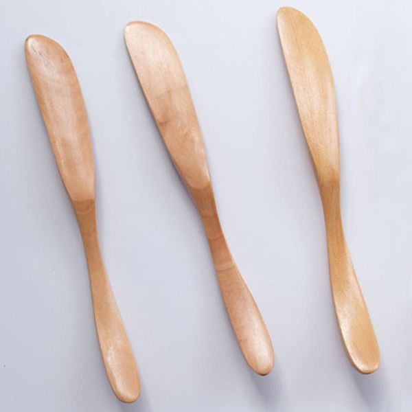 Деревянные масла нож инструменты экологически чистые торт сливки шпатель печенье сыр хлеб джем ножи ножи маска для лица Spatulas древесина лопата для лопатки Bakeware BH2798 TQQ