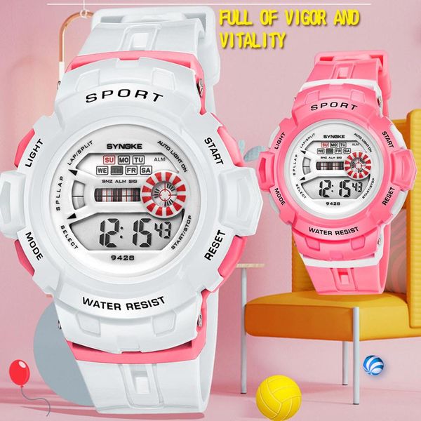 

creative design couple models electronic watch multi function life waterproof drop student sport electronic watch reloj niÃ±o #d, Slivery;brown