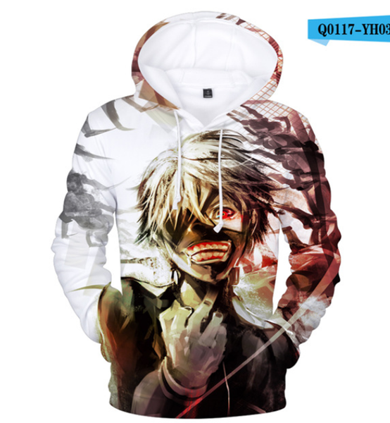 

2019 classic anime tokyo ghoul hoodies fashion funny hoodies and sweatshirt tokyo ghoul harajuku hip hop men women clothing custom a584, Black