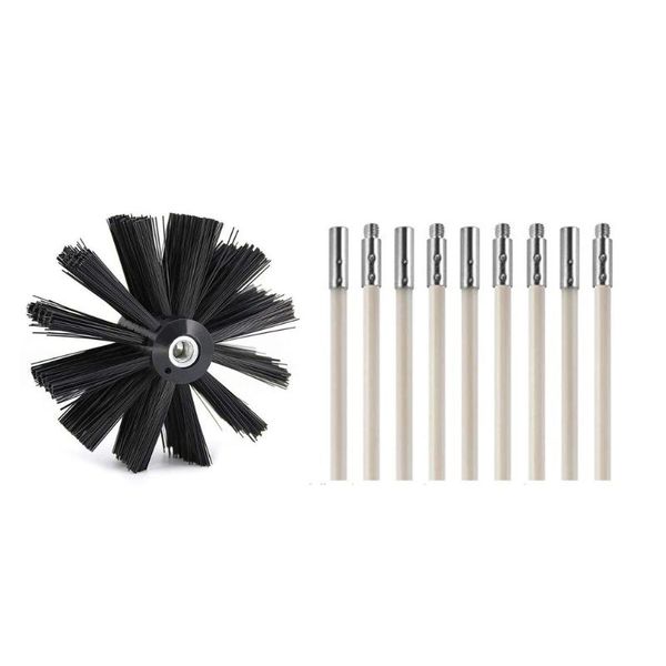 

electric drill chimney brush dryer pipe brush boiler nylon chimney flexible pipe rod fireplace for electric drill