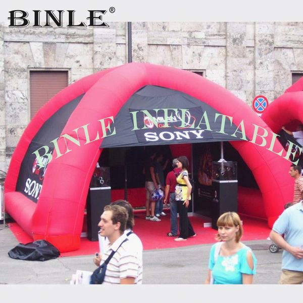 

custom printing 4legs red inflatable spider tent with walls blow up mini air dome sun shelter event gazobe for advertising