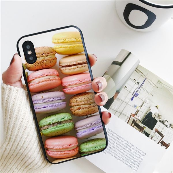 

coque color macaron cover for iphone 11 pro xs max xr case for iphone 8 7 6s plus 5s se 5 case soft silicone cover.