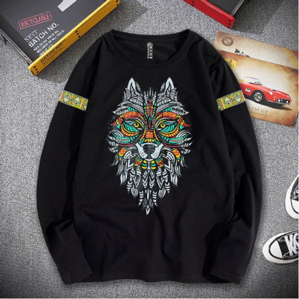 

mens designer sweatshirts boys casual large size youth animal print clothing mens luxury sweatshirt 2019 autumn trend new fashion, Black