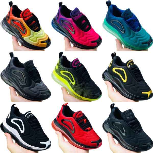 

2019 горячей младенца детская tn кроссовки air cusion серый белый черный дети спортивная обувь малышей тренер радуга мальчик и девочка тнс т, Black