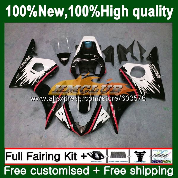 

body for yzf600 yzfr6s 2006 2007 2008 2009 new red blk 126cl.125 yzf-600 yzf r6 s r6s 06-09 yzf-r6s 06 07 08 09 fairings, Black