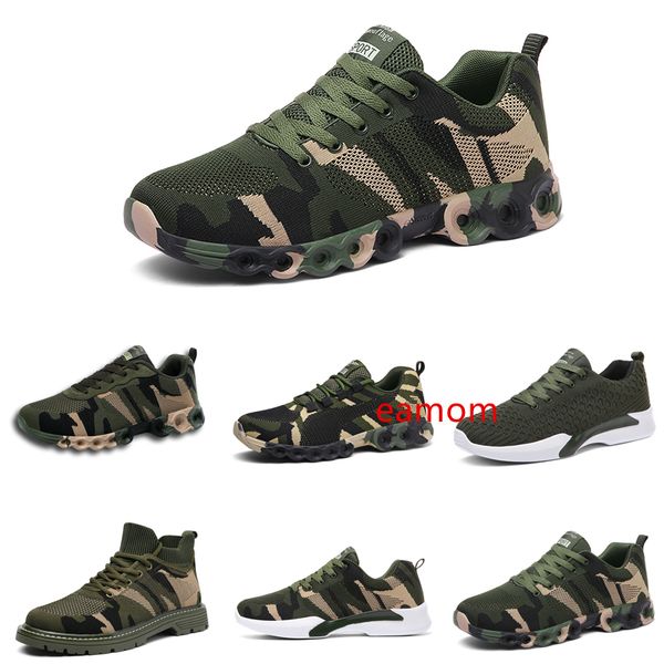 

2020 fashion no-brand designer shoes men women running shoes camouflage army green outdoor trainer siez 35-44 style 17, Black