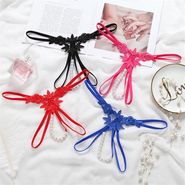 

цветочные отпечатано женщин сексуальное нижнее белье цвета конфеты дамы g струнные перспективные женские трусы, Black;white