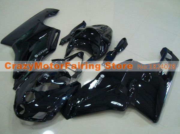 

4gifts new abs injection mold motorcycle fairings kits fit for ducati 749s 999s 2003-2004 03 04 fairing bodywork set custom black cool