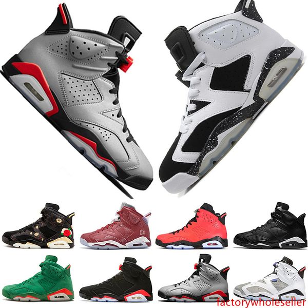 

in stock 2019 bred 6 6s mens basketball shoes infrared 23 3m reflective bugs bunny tinker black cat unc men sport sneakers designer trainers