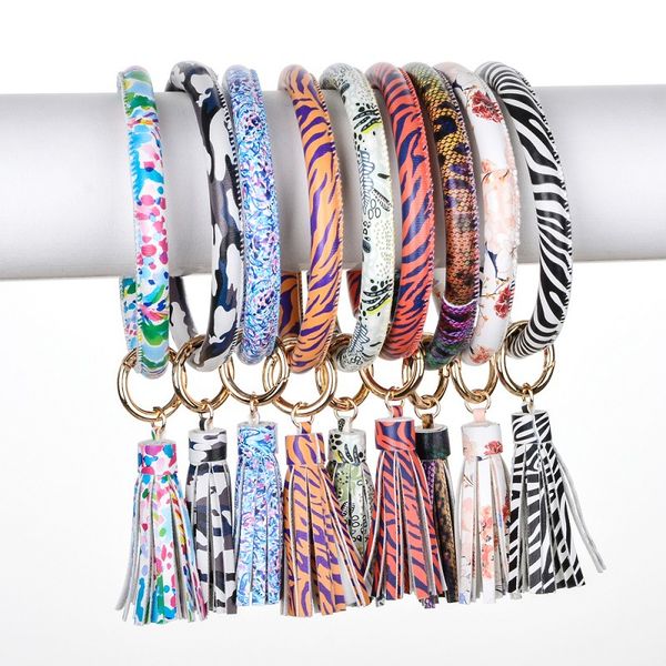 

творческий браслет брелок большой наручные кожа кисточкой браслет цепи держатель сумки ключ женщины аксессуары подвеска автомобиля новый бре, Silver