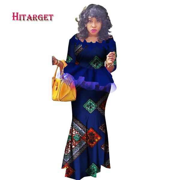 

2018 african skirt set for women africa traditional skirt and dashiki print wax 2 piece suits african kanga clothing wy2239, Red