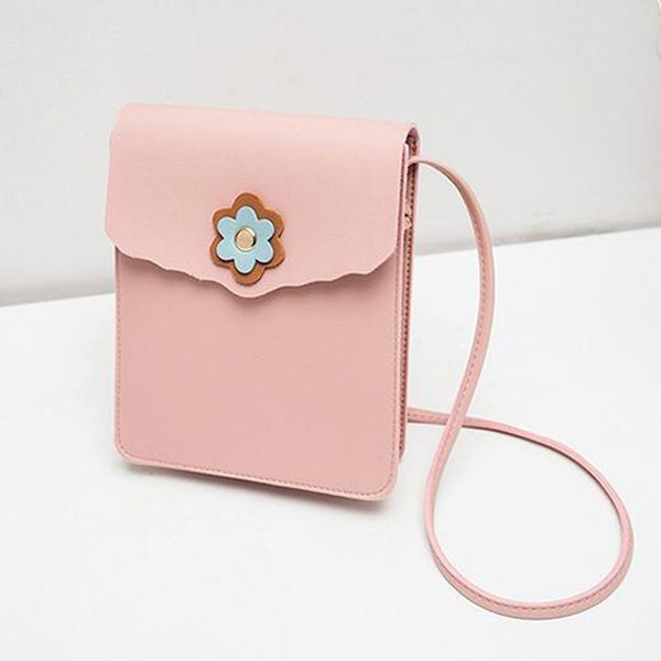 

versatile pu leather mobile phone bags for women 2020 fashion wallet neck shoulderbag swaying bag handbag fower summer bags