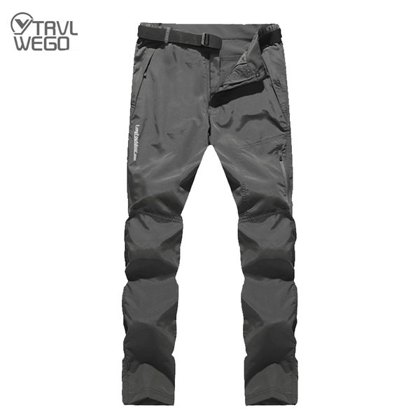

trvlwego quick dry waterproof hiking pants men summer breathable outdoor climbing trousers trekking sport mountain pants, Black;green