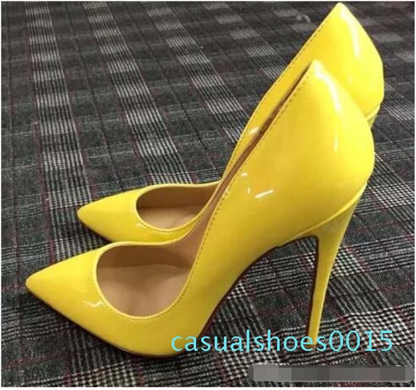

2019 women shoes red bottoms high heels pointed toe red sole 8cm 10cm 12cm pumps come with logo dust bags wedding shoes c15, Black