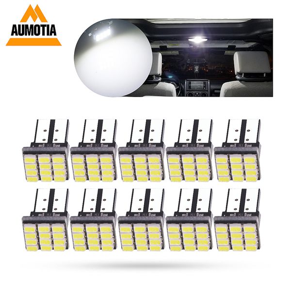 

300pcs t10 led w5w car light luces 9 12 led para auto interior side light 1206 smd marker lamp dc12v