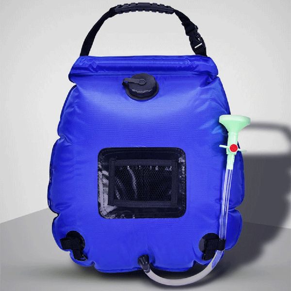 

outdoor new 20l solar shower bags camping hiking solar water bag foldable energy camps pvc water bags picnic storage