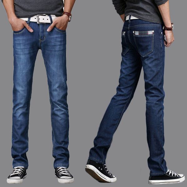 

new classic brand slim straight men jeans,retail&wholesale large size denim cotton summer jeans men,2000, Blue