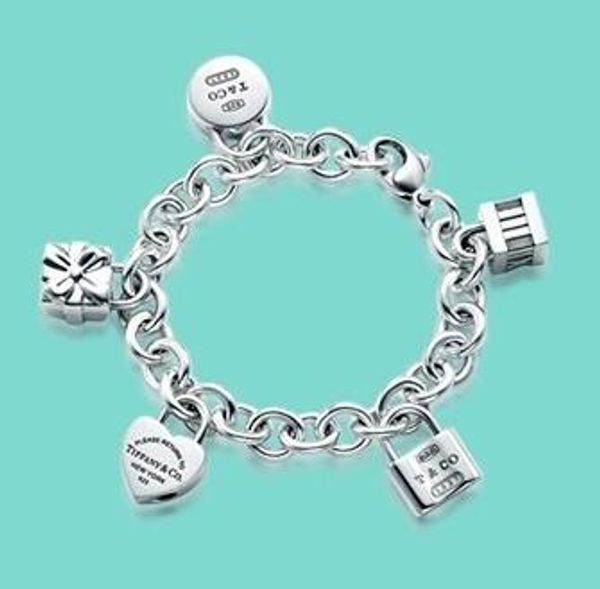 

Aa 925 tiffany925 ilver fa hion jewelry necklace and bracelet original packaging gift boxe t 01 et with box hot