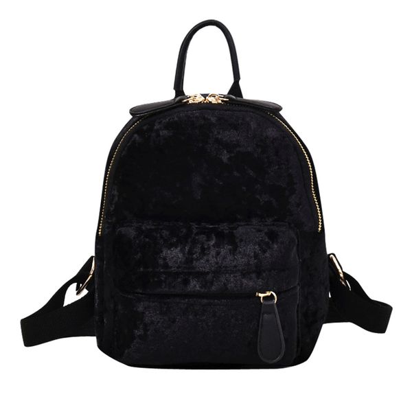 

fashion backpack mini backpacks for girls women velour backpack girl travel rucksack school rugzak mochila escolar feminina l2