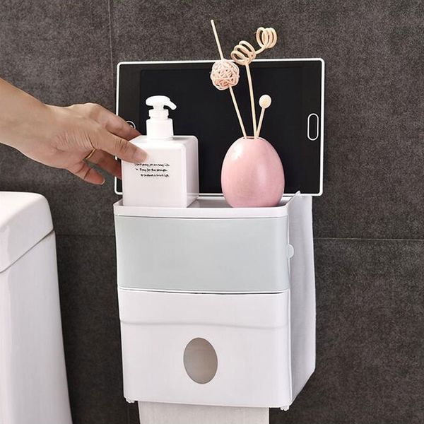 

double layer bathroom storage box toilet paper sanitary napkin storage holder wall mounted shelves for shower gel women bathroom sinks