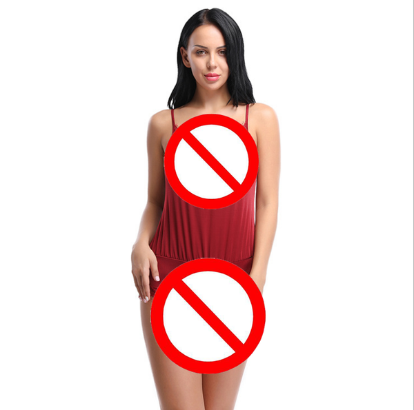 

european and american sources of foreign trade ice silk strap nightdress siamese fun pajamas wholesale 267, Black;white