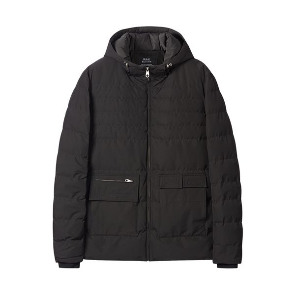 

winter cotton hooded jcacket men's thick fashion coat men's cotton male winter coat clothing 2019 dd6mf, Black
