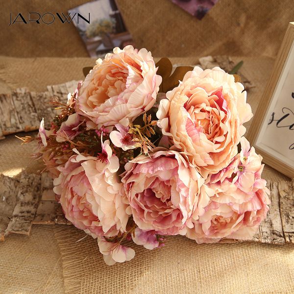 

jarown artificial big peony flower bouquet autumn home decor wedding decoration flowers flores sztuczne kwiaty