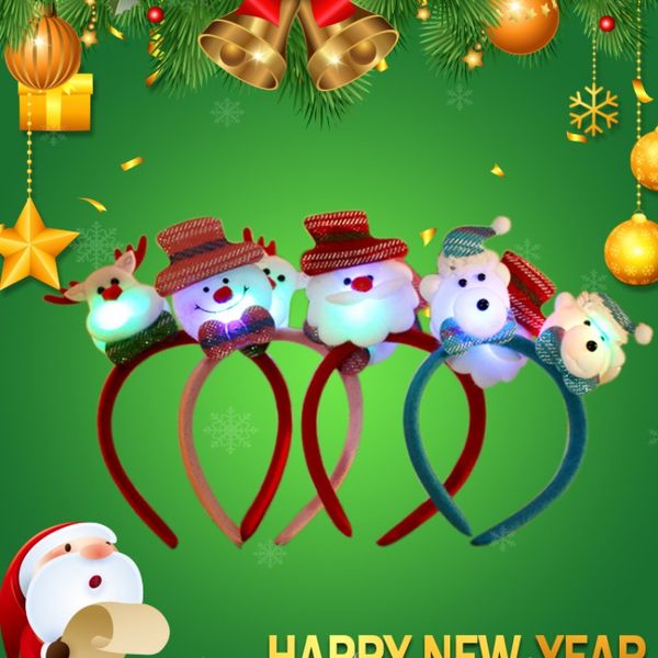

creative led flashing headband light up hair band funny christmas holiday decoration party accessory