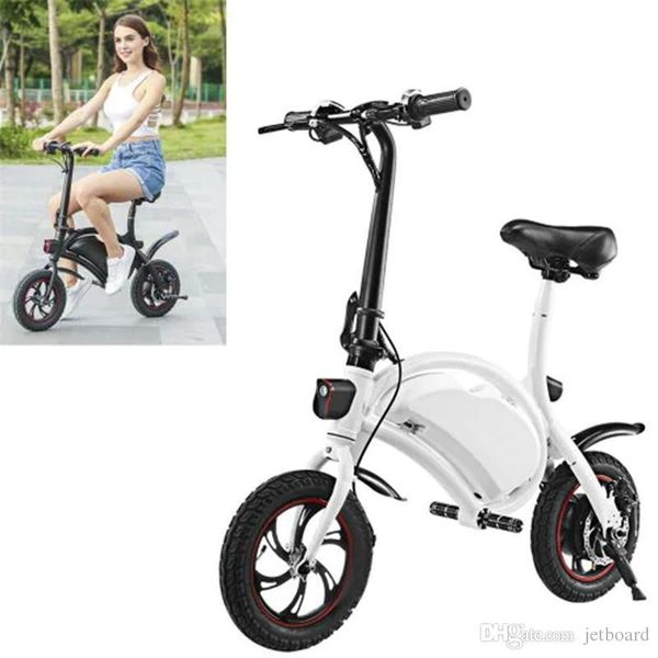 

tax usa warehouse in stock,electric bike folding portable bicycle range student bicycle mini aluminum alloy smart moped, Silver;blue