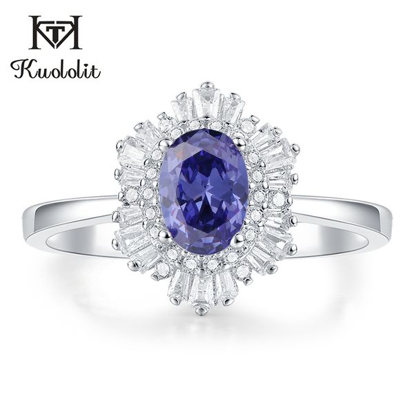 

kuololit tanzanite morganite gemstone rings for women solid 925 sterling silver handmade hexagon ruby emerald ring fine jewelry, Golden;silver