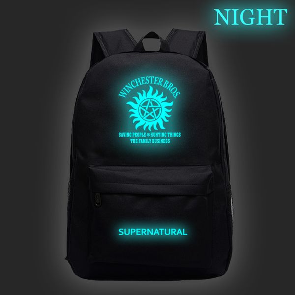 

supernatural luminous backpack men women boys girls teens rucksack new pattern school knapsack fashion men travel bag
