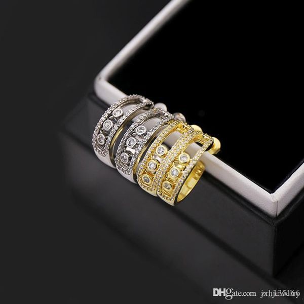 

тонкая 316l титан стал женскими серьгами ювелирных изделий 18k медь позолоченного скольжения трех небольших алмазов типа с глянцевых серьгам, White