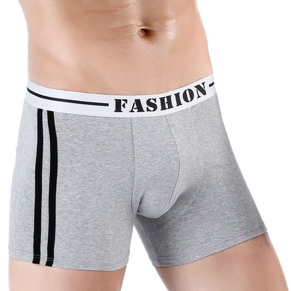 

wholesale men's boxer shorts 100% cotton breathable u convex underwear 6 color boxer soft underpants sports retro panties, Black;white