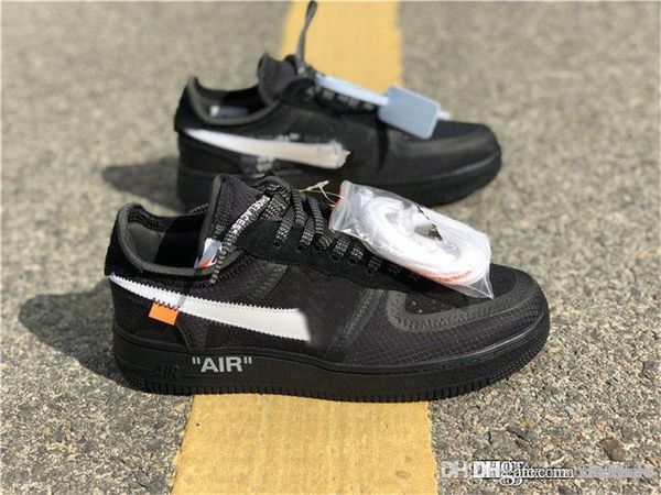 

New white x airforce 1 black white cone black ao4606 001 with original box