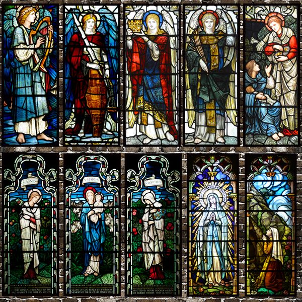 

custom size window sticker static cling church stained window pattern vinyl home decoration privacy protection foil 50cmx100cm