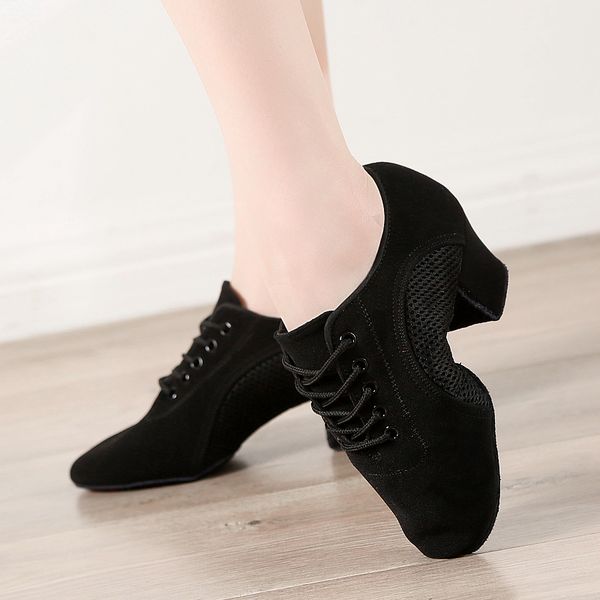

women dance shoes oxford cloth comfortable soft bottom fitness shoes female jazz girl professional training dance