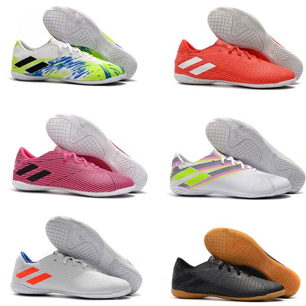 

original nemeziz 19.4 tf ic archetic messi mens 18 x football shoes agility bandage spectral mode soccer boots cleats size us6.5-11, Black