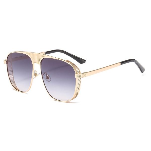 

new brand retro metal frame classic box sunglasses men ultralight sunglasses in europe and the united states, White;black
