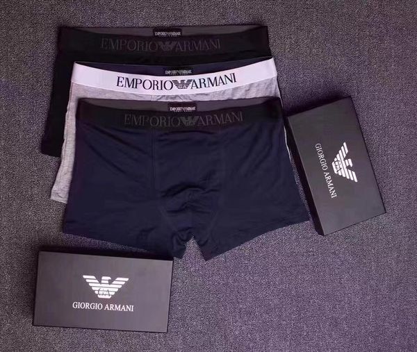 

eal2 2020 mens underwear boxer brief shorts underwear casual short man breathable underwear cotton male gay boxers hombre, Black;white