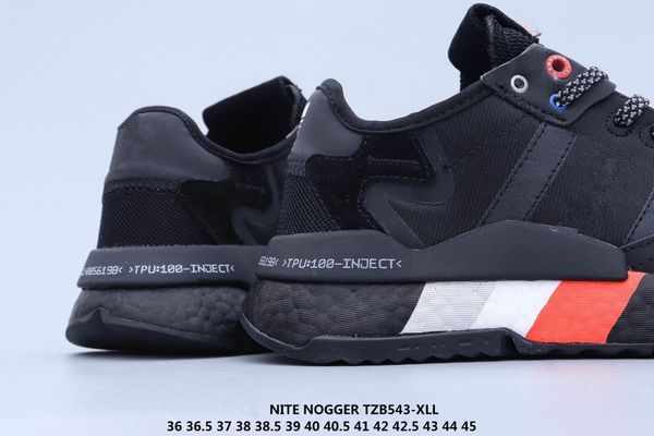 

shipping true standard nite jogger boost wang jiaer luhan endorsements nightwalker 3m reflective real explosive outsole retro running shoes, Black