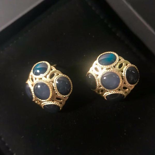 

brass material drop earring shape with black nature beads square of stud earring jewelry for women gift ps5615a, Golden